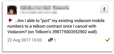 Port to Telkom tweet